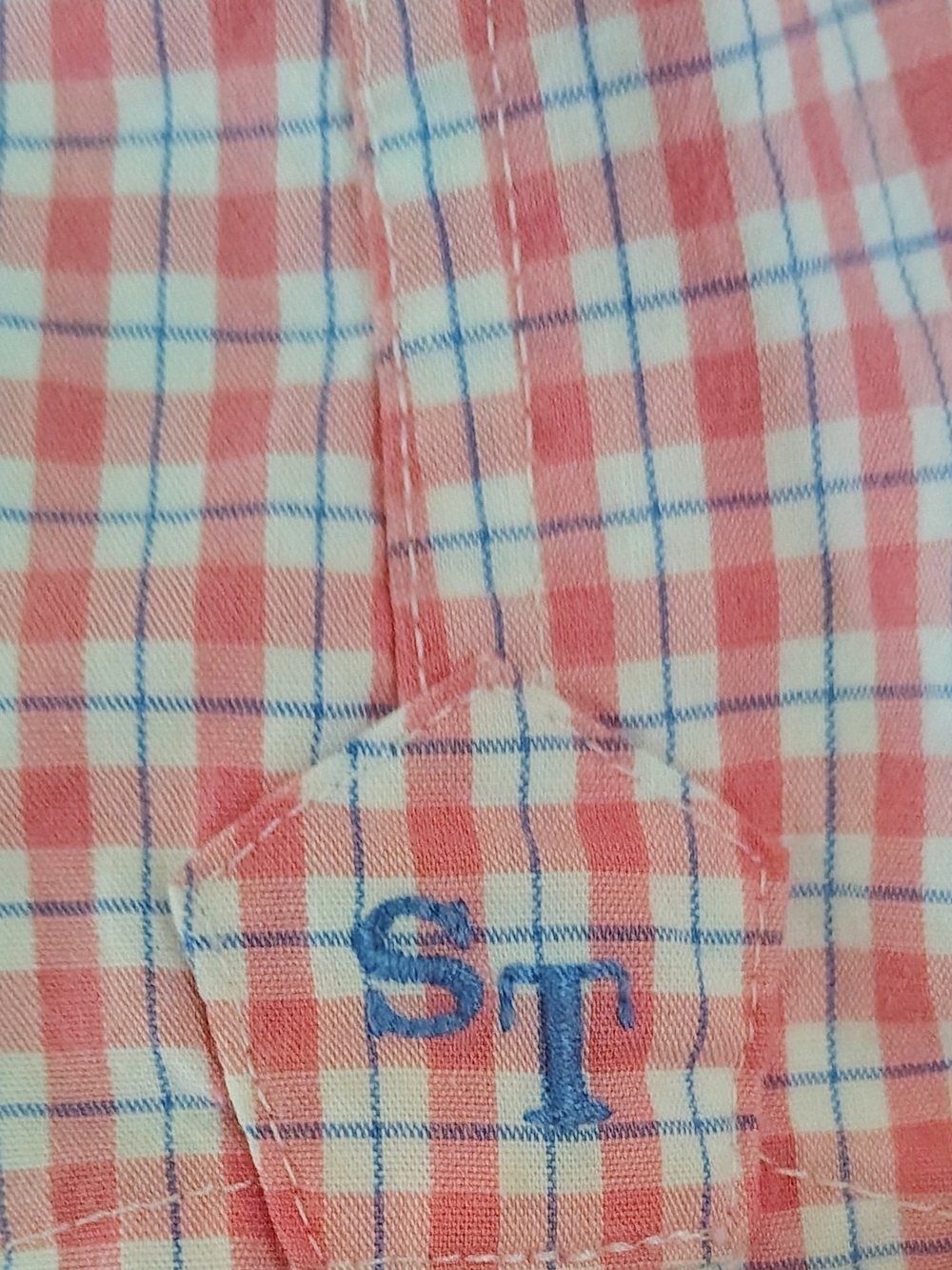 Southern Tide Men's Pink Grid Long Sleeve Button-Down Shirt with Logo. Size XXL - Picture 3 of 7